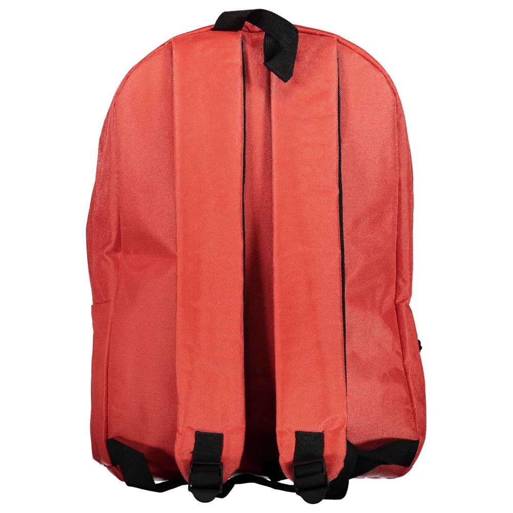 Röd polyester herrryggsäck