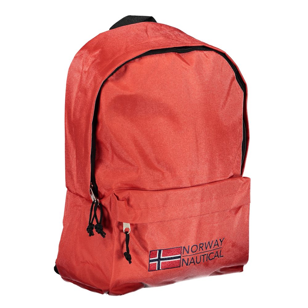 Röd polyester herrryggsäck