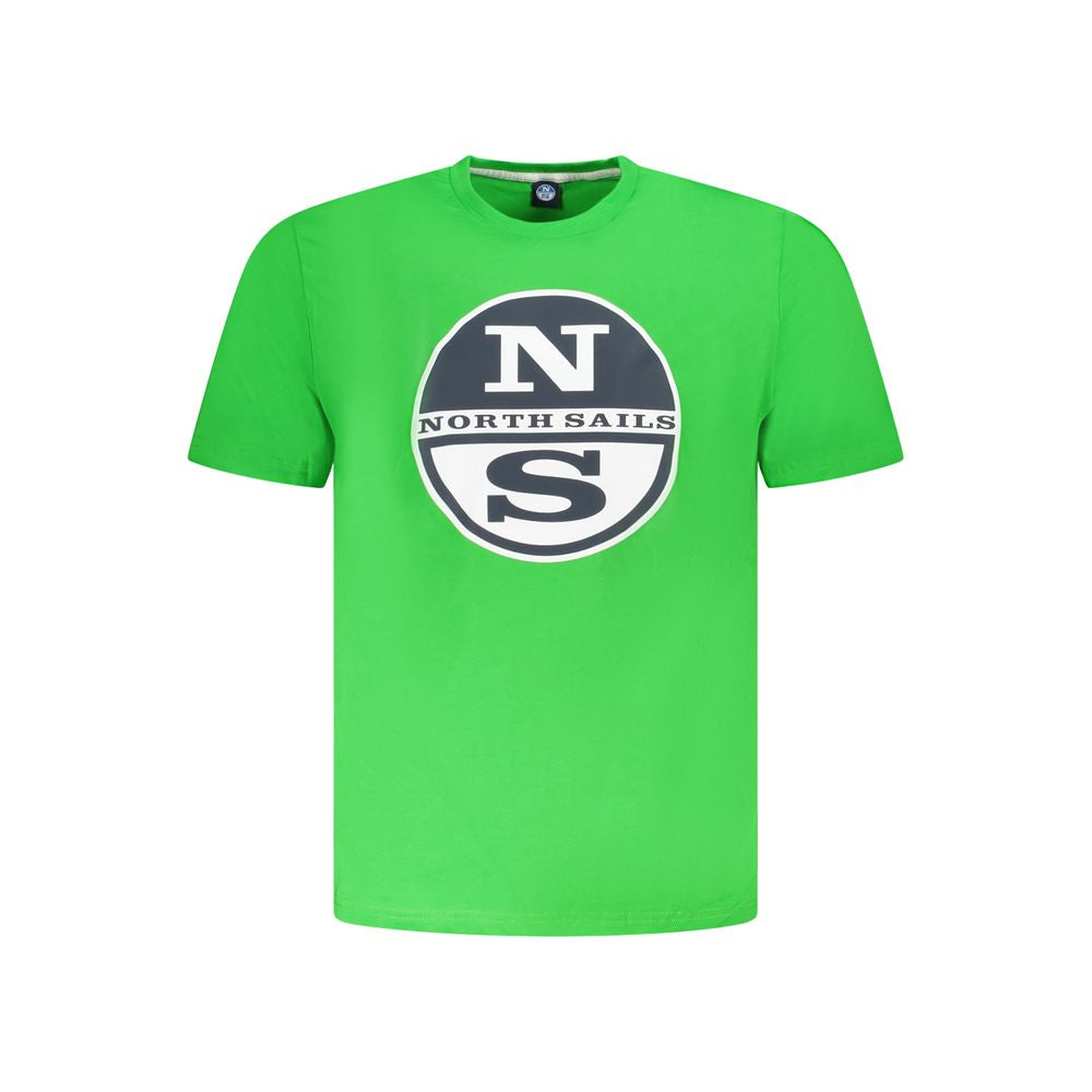North Sails Green Cotton Men T-Shirt
