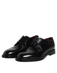 Dolce & Gabbana Black Leather Lace Up Derby Dress Formal Shoes