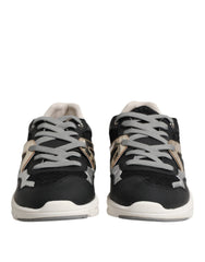 Dolce & Gabbana Multicolor Suede Low Top Men Sneaker Shoes