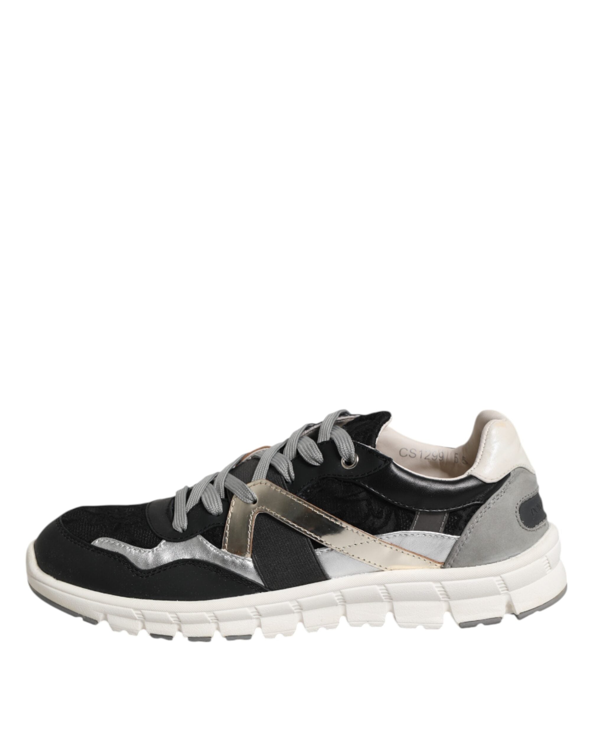 Dolce & Gabbana Multicolor Leather Suede Low Top Sneaker Shoes