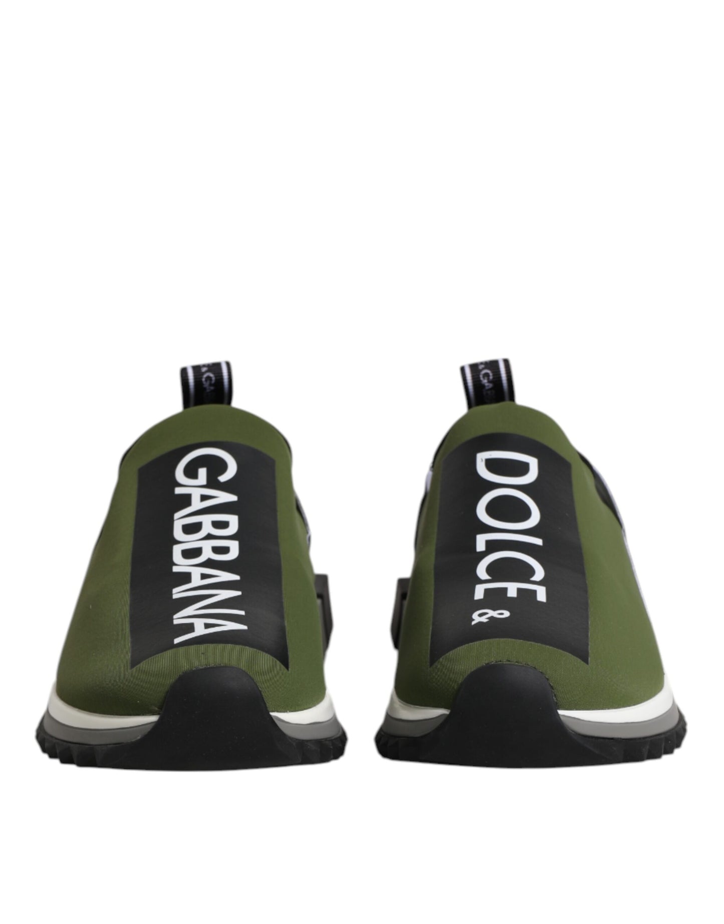 Dolce &amp; Gabbana Grön Svart Slip On Sorrento Sneakers Skor