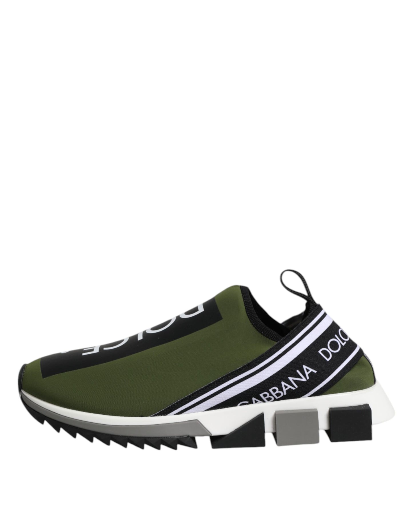 Dolce &amp; Gabbana Grön Svart Slip On Sorrento Sneakers Skor