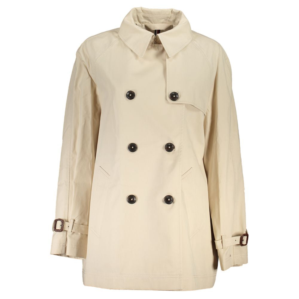 Tommy Hilfiger Beige Cotton Women Trench Coat