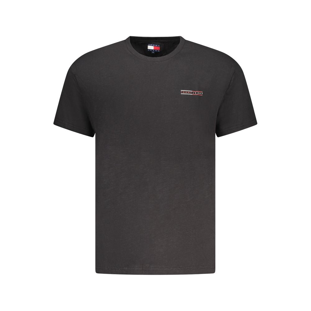 Svart bomulls-T-shirt för män