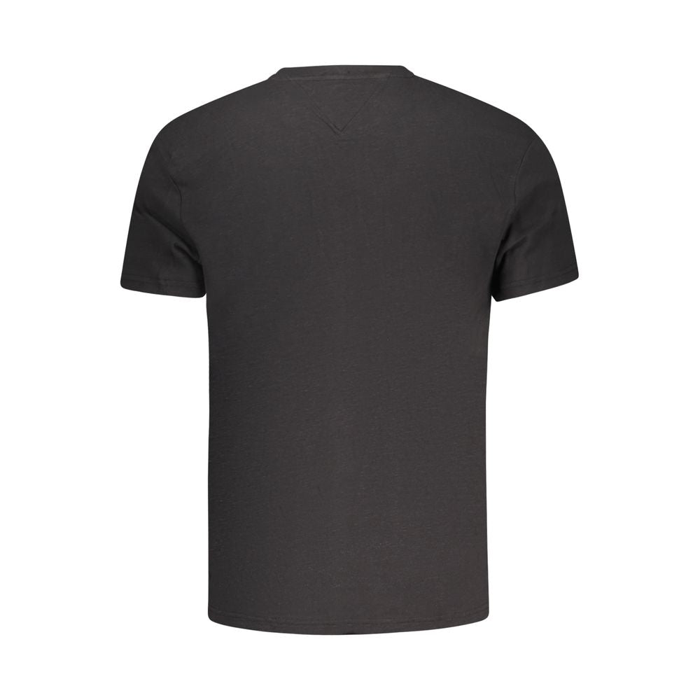 Svart bomulls-T-shirt för män