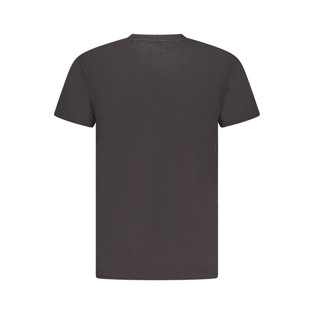 Svart bomulls-T-shirt för män