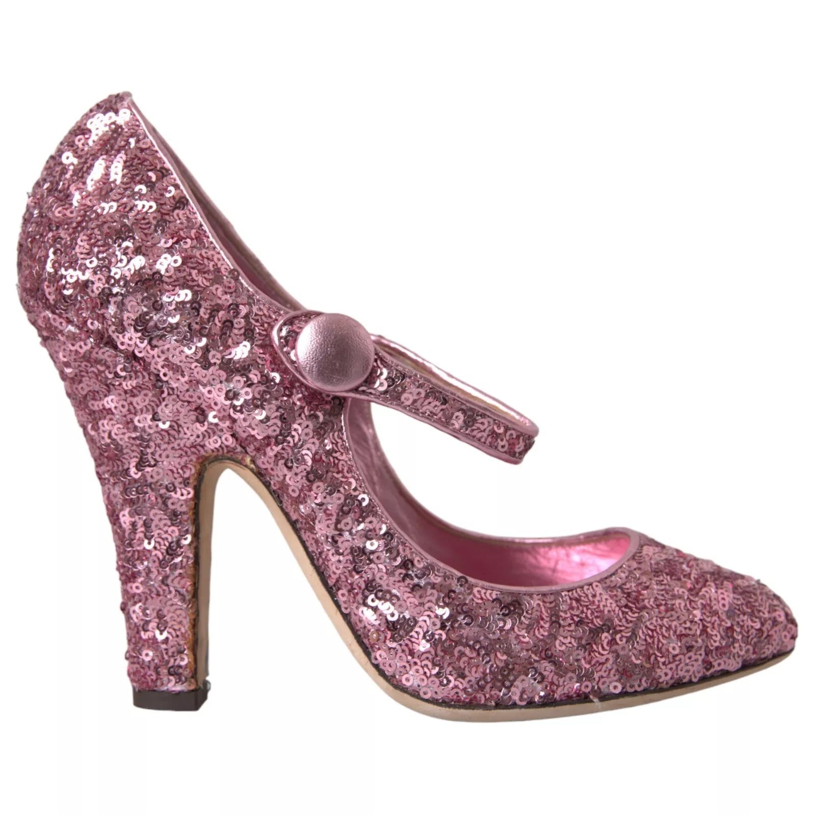 Rosa Paljett Mary Jane Pumps Högklackade Skor