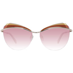 Emilio Pucci Gold Metal & Plastic Sunglasses