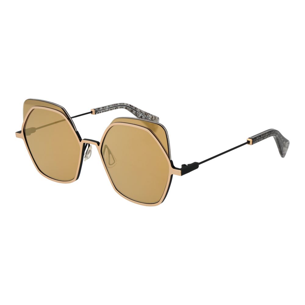 Guldfärgade unisex solglasögon