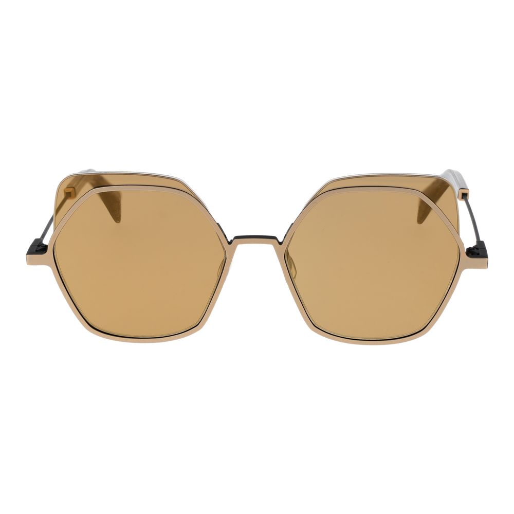 Guldfärgade unisex solglasögon