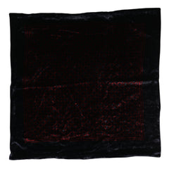 Dolce & Gabbana Black Red Viscose Square Men Foulard Scarf