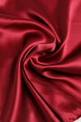 Dolce & Gabbana Red Solid Satin Silk Square Handkerchief Scarf