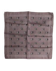Dolce & Gabbana Brown Animal Print Square Foulard Scarf