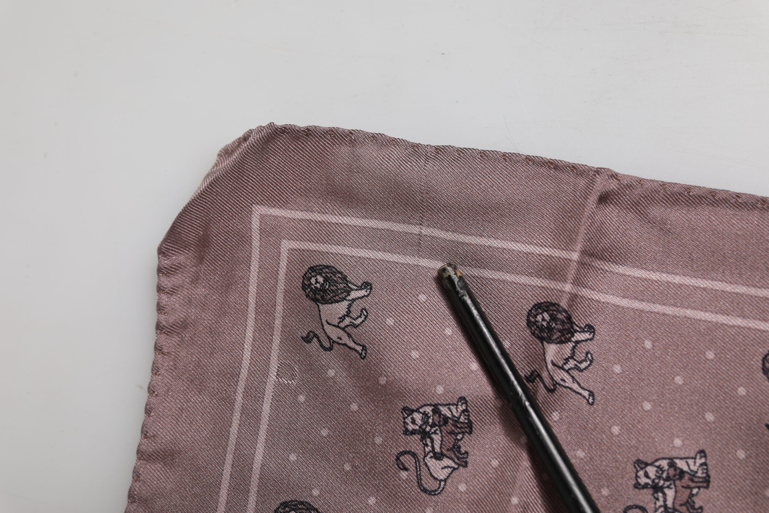 Dolce & Gabbana Brown Animal Print Square Foulard Scarf