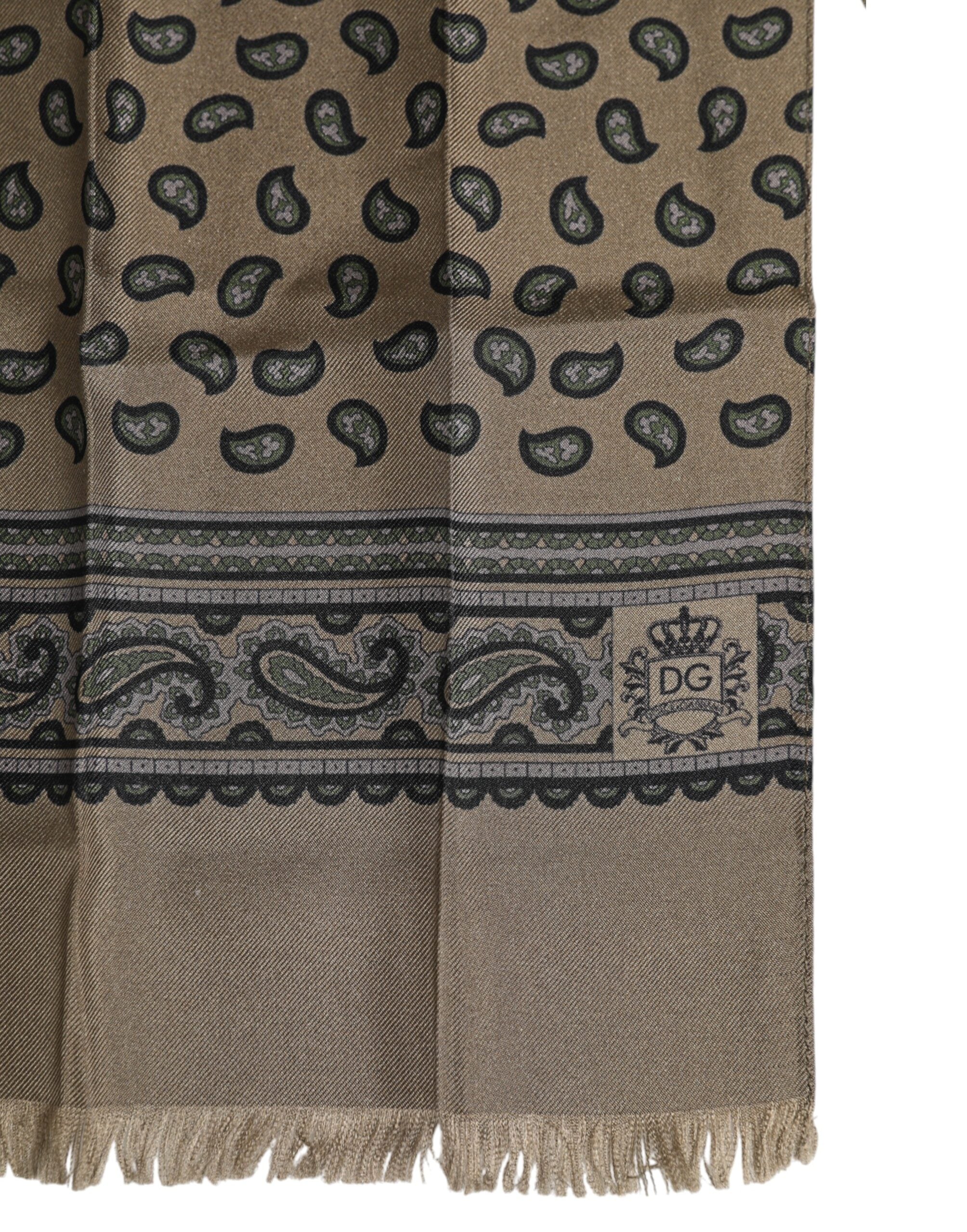 Dolce &amp; Gabbana Brun Mönstrad Halsduk Herr Foulard Halsduk