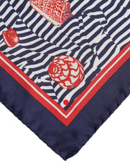 Dolce &amp; Gabbana Flerfärgad Snäckskal Fyrkantig Herr Foulard Halsduk