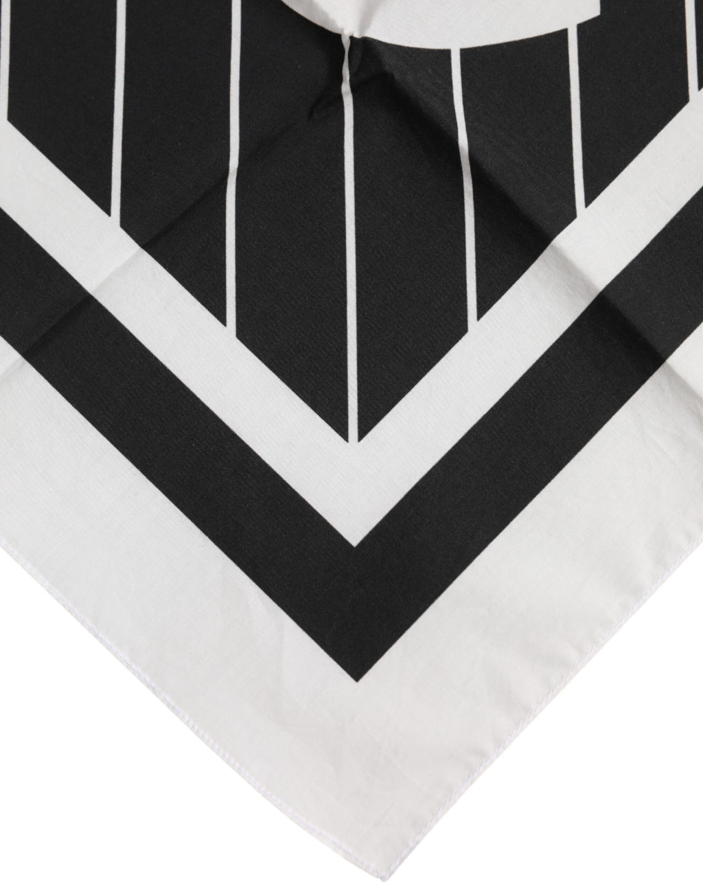Svartvit DG-logotyp fyrkantig herrhalsduk