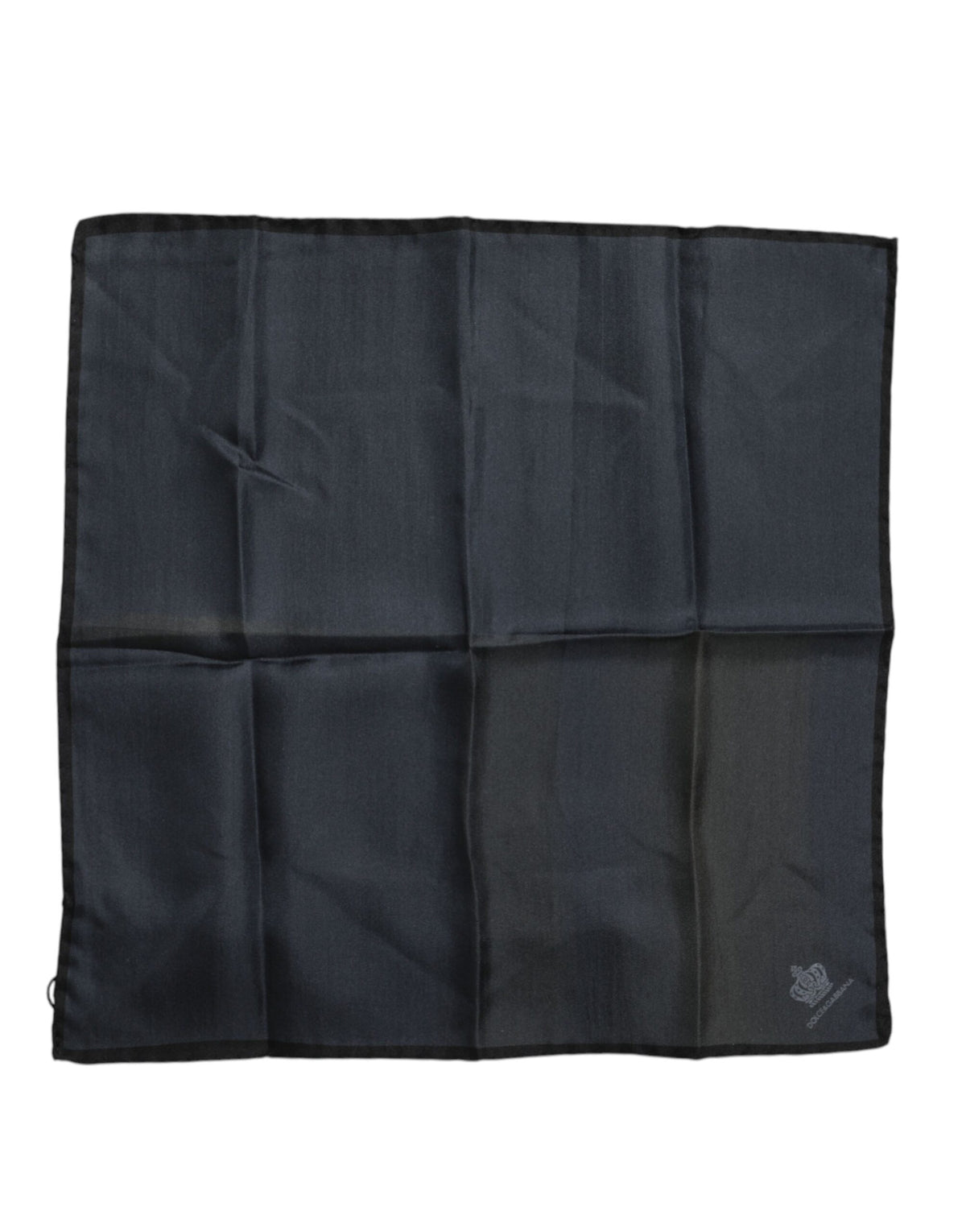 Dolce &amp; Gabbana Blå DG Crown Siden Fyrkantig Herr Foulard Halsduk