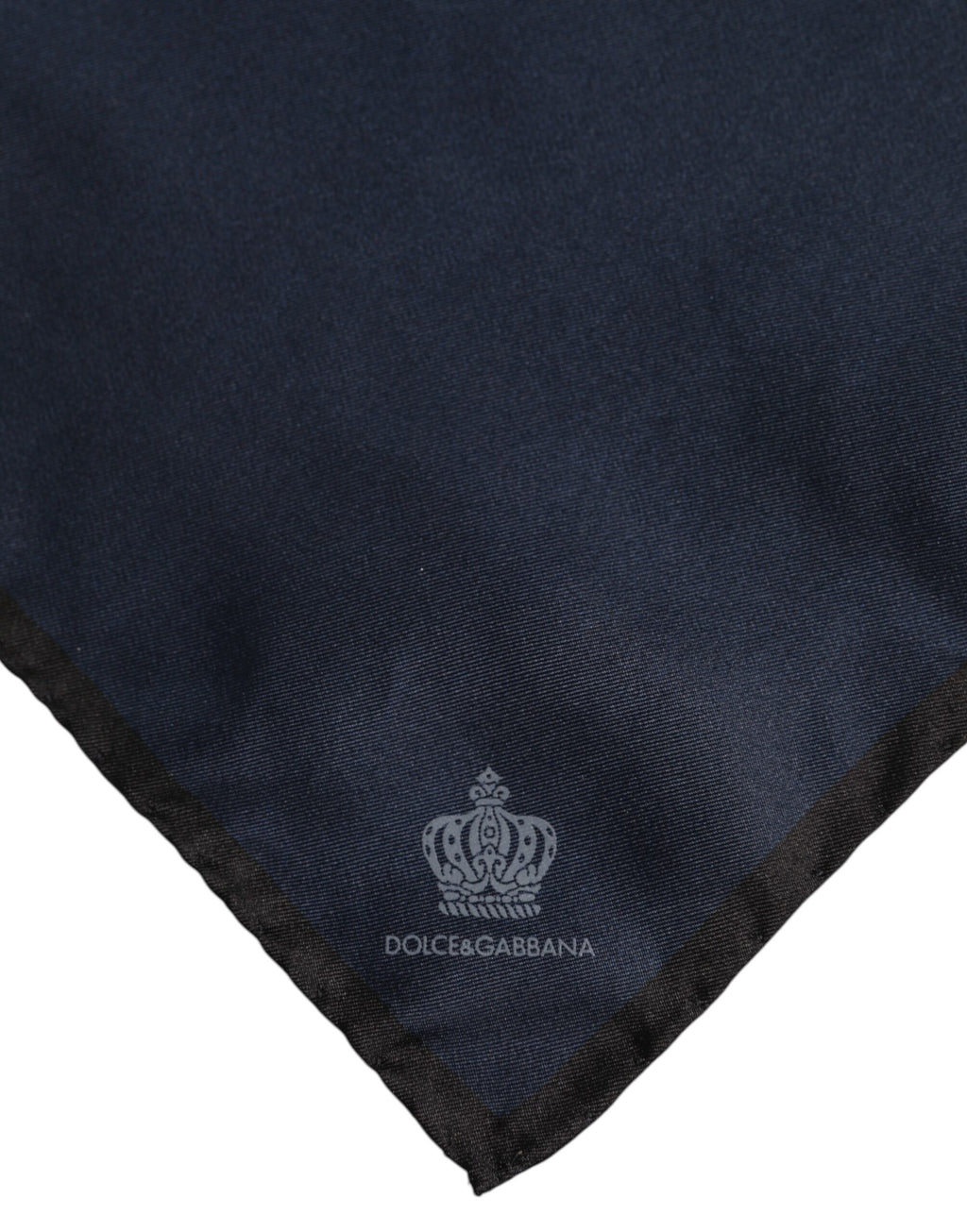 Blått DG Crown Silk Square Menns Foulard Skjerf
