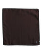 Dolce & Gabbana Brown DG Crown Silk Square Men Foulard Scarf