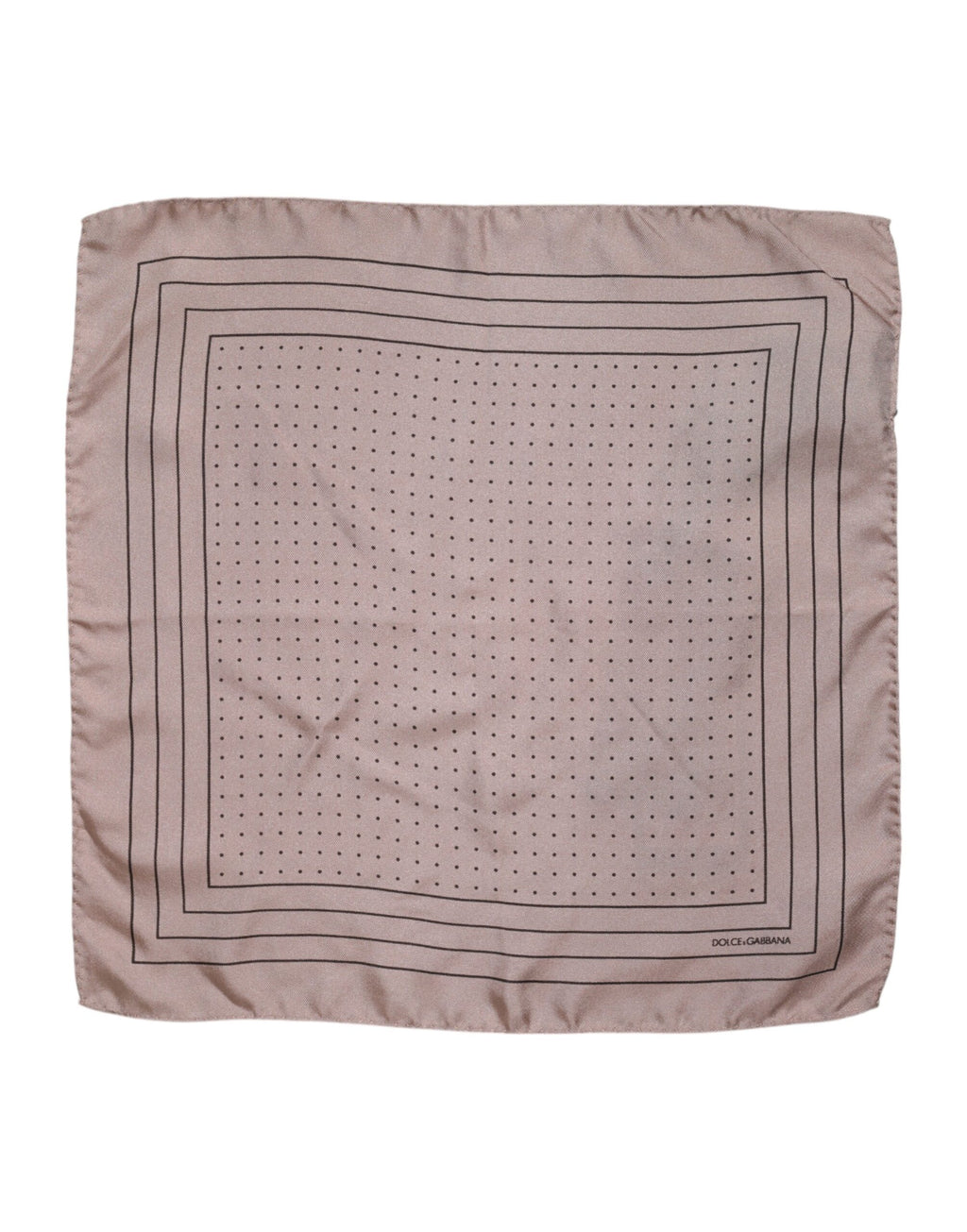 Beige prikkete silkeskjerf for menn