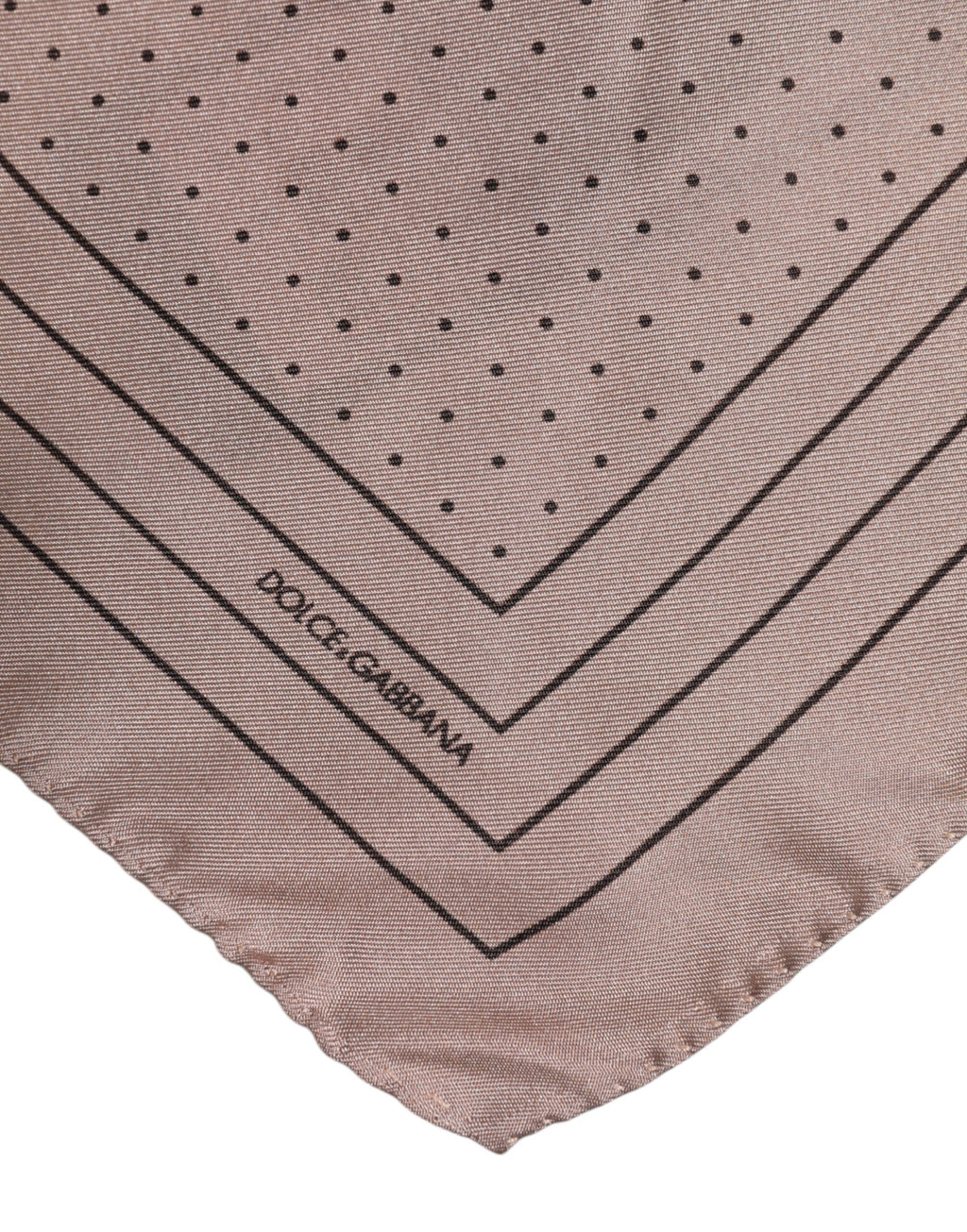 Beige prikkete silkeskjerf for menn