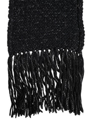 Dolce & Gabbana Black Cashmere Neck Warmer Wrap Shawl Scarf