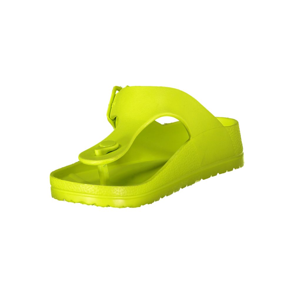 Gul plast sandal för kvinnor