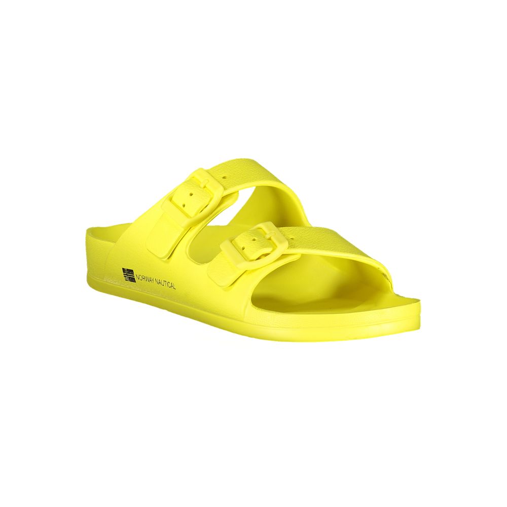 Gul plastsandaler for kvinner