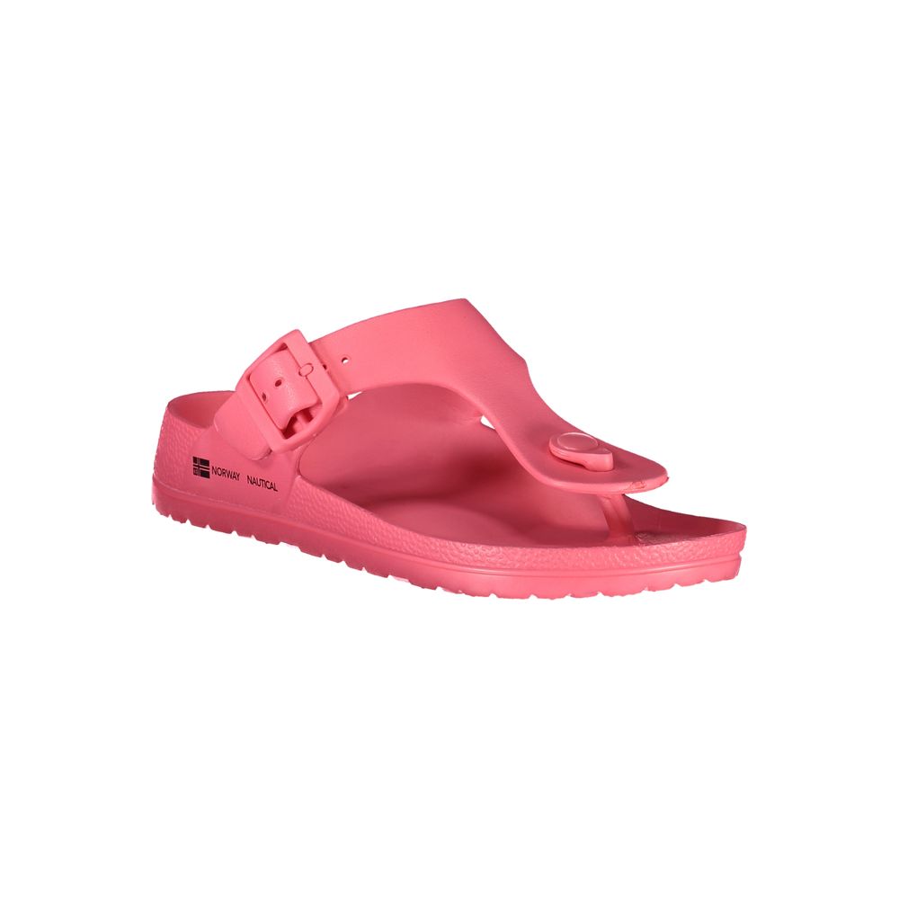 Rosa plastsandaler för kvinnor