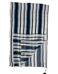 Dolce & Gabbana Multicolor Striped Neck Warmer Wrap Scarf