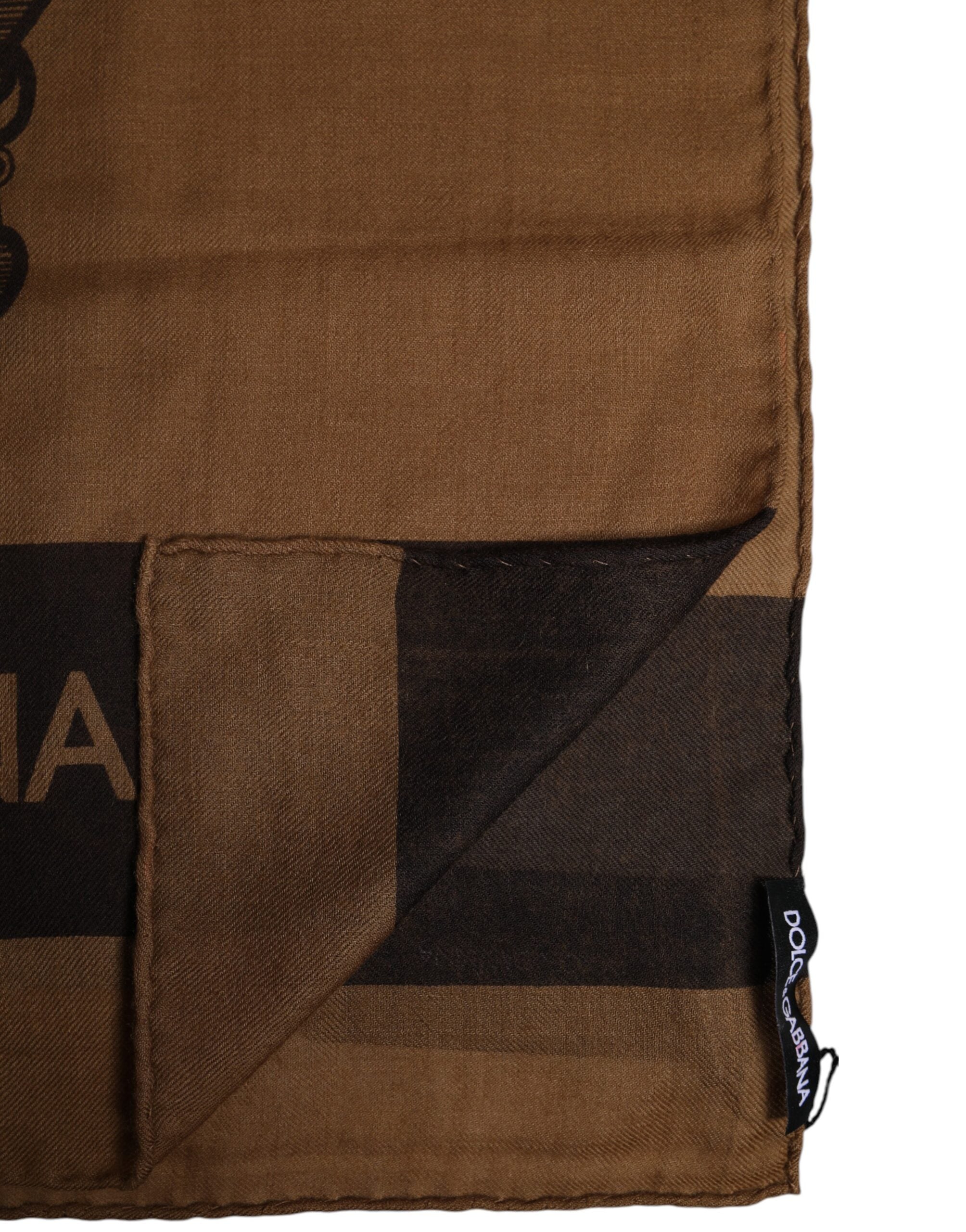Dolce &amp; Gabbana Brun DG Crown Halsvärmare Herr Foulard Halsduk