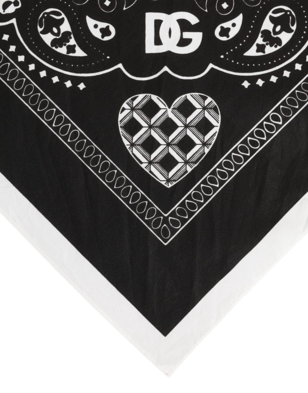 Svartvit Bandana Fyrkantig Herr Foulard Halsduk