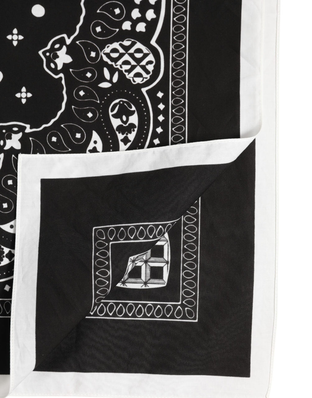 Svartvit Bandana Fyrkantig Herr Foulard Halsduk