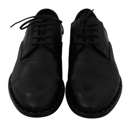 Dolce &amp; Gabbana svarte Derby-sko i skinn