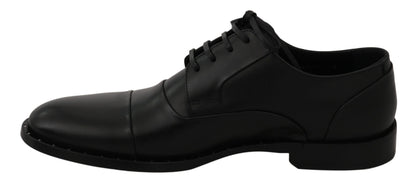 Dolce &amp; Gabbana svarte Derby-sko i skinn