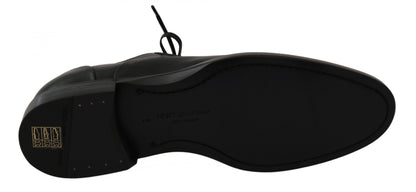 Dolce &amp; Gabbana svarte Derby-sko i skinn