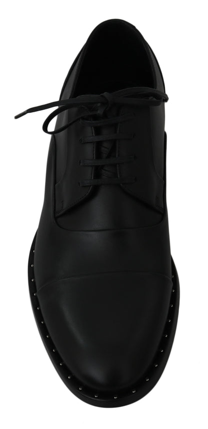 Dolce &amp; Gabbana svarte Derby-sko i skinn