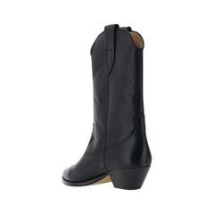 Isabel Marant Black Calf Leather Bos Taurus Ankle Boots