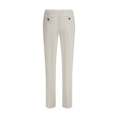 Brunello Cucinelli White Cotton Casual Pants