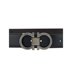 Ferragamo Black Calf Leather Bos Taurus Regular Belt