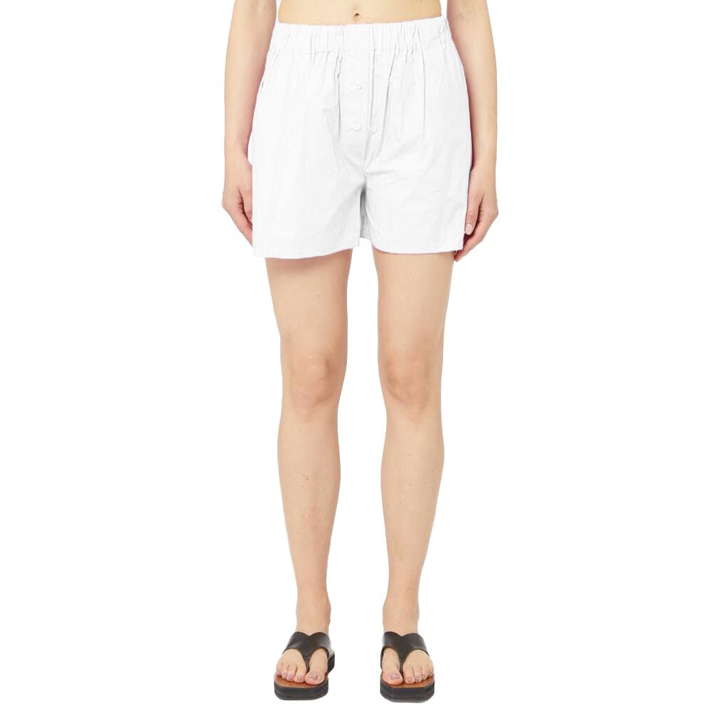 Hvite bomullsshorts