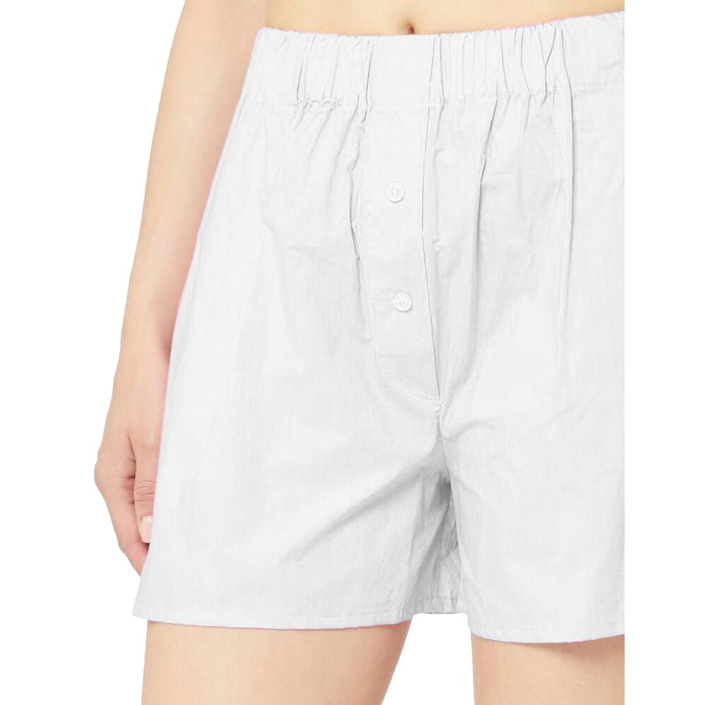 Hvite bomullsshorts