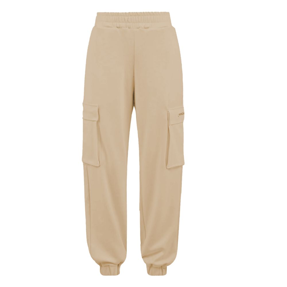Beige polyesterjeans och byxor