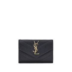 Saint Laurent Black Calf Leather Bos Taurus Wallet
