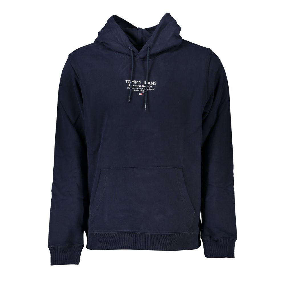 Tommy Hilfiger Blue Cotton Men Sweater with Hood