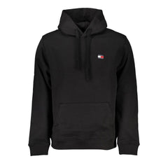 Tommy Hilfiger Black Cotton Men Sweater with Hood