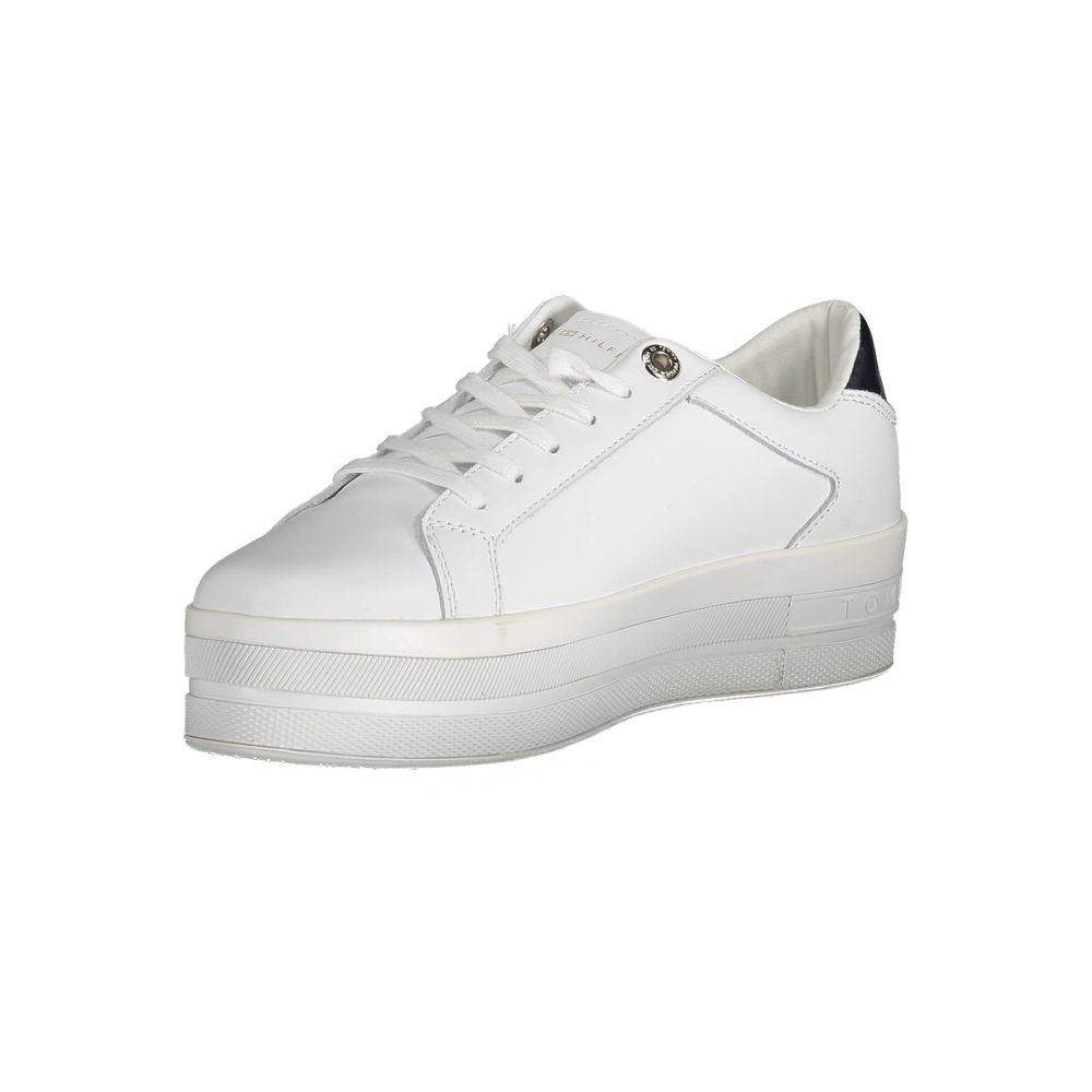 Vit polyestersneaker